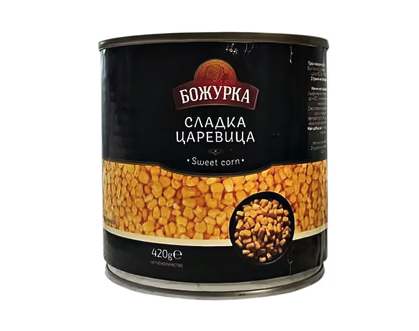 Сладка царевица консерва БОЖУРКА 0.420 кг.