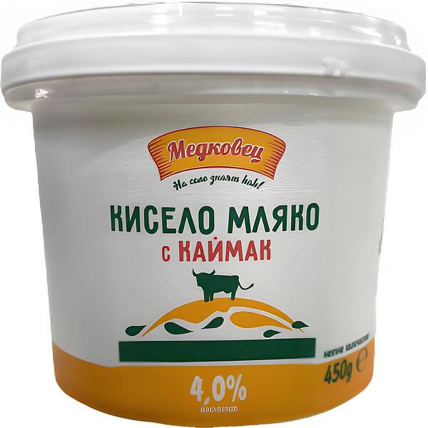 Кисело мляко "Медковец" 4% 450 гр.
